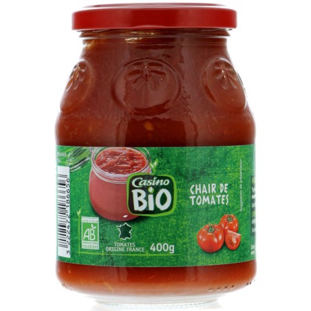CASINO Pulpe de tomate Bio - 400g CASINO Pulpe de tomate Bio - 400g