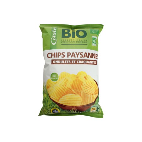 CASINO Chips ondulées paysannes Bio - 125g CASINO Chips ondulées paysannes Bio - 125g