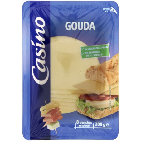 CASINO Gouda 8 tranches environ - 200g CASINO Gouda 8 tranches environ - 200g