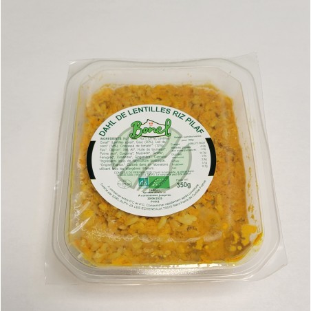 BONEL Dahl de lentilles riz pilaf Bio 350g BONEL Dahl de lentilles riz pilaf Bio 350g