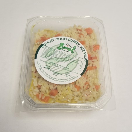 BONEL Poulet coco curry riz pilaf 350g BONEL Poulet coco curry riz pilaf 350g