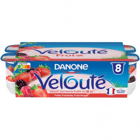 DANONE Velouté Fruix Fruits Rouges 8x125g DANONE Velouté Fruix Fruits Rouges 8x125g