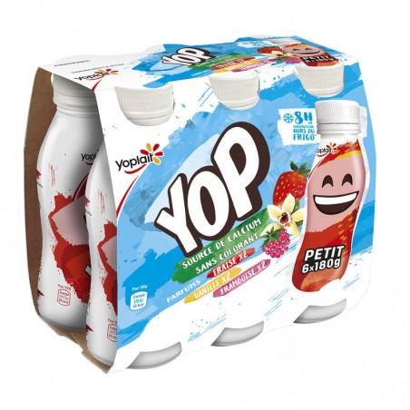 YOPLAIT P'tit Yop Arômes Panachés 6x180g