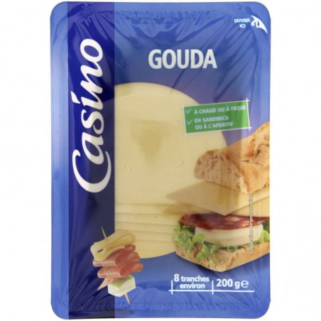 CASINO Gouda - 8 tranches environ 200g CASINO Gouda - 8 tranches environ 200g
