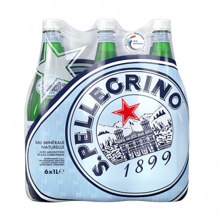 SAN PELLEGRINO Eau minérale naturelle Gazeuse - 6x1L SAN PELLEGRINO Eau minérale naturelle Gazeuse - 6x1L
